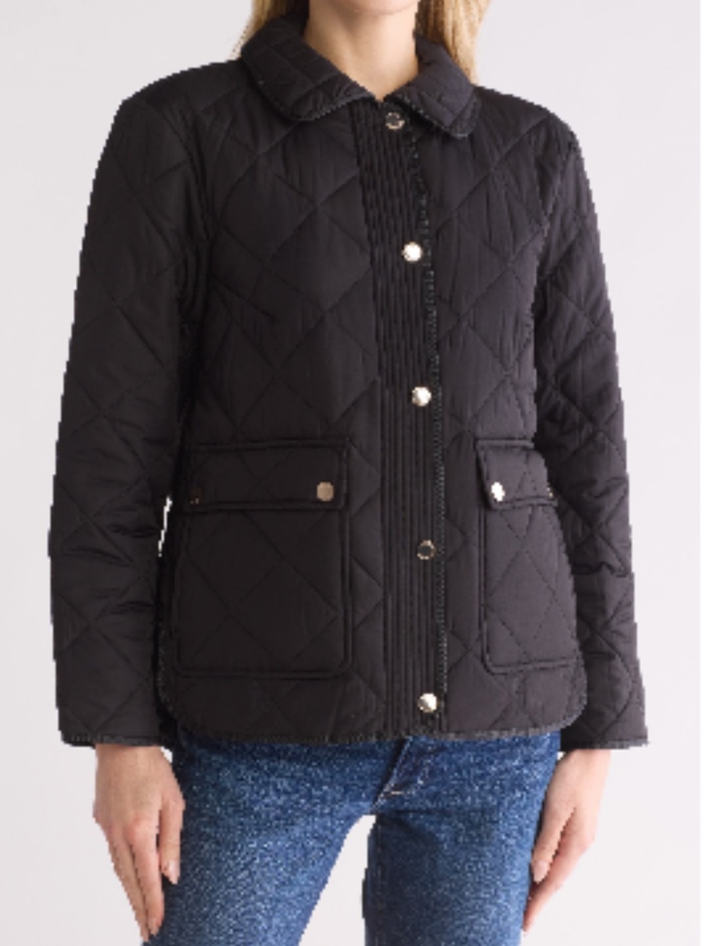 Michael Kors DIAMOND SNAP
FRONT QUILT BLACK Size M NWT